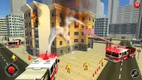truk pemadam kebakaran sim 3D Screen Shot 6