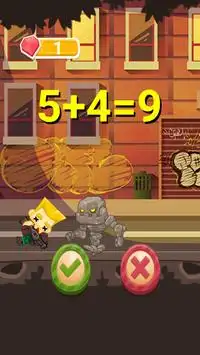 Math Game voor kid Warrior-jager Screen Shot 1