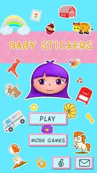 Dora baby stickers book games Screen Shot 0