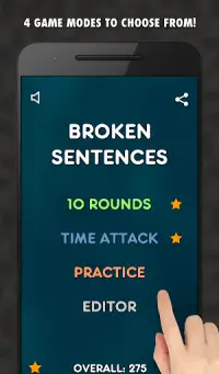 Broken Sentences - Free Screen Shot 1