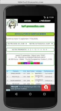 Turf: results and predictions Screen Shot 1