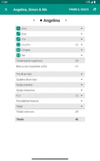 Scheda punteggio Yatzy Screen Shot 9