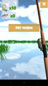 Fishing 3D. Ten Worms Screen Shot 0
