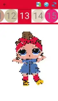 Princesses and Dolls color by number-Lol Pixel Art Screen Shot 8