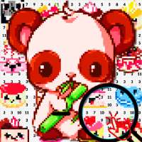 Kawaii Pixel Art Coloring By Number