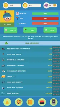 Idle Homeless - Life Simulator Screen Shot 2