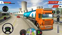 기름유조선 수송기 트럭 시뮬레이터 Screen Shot 3