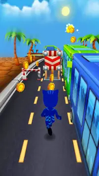 Subway Hero Masks :3D Adventure Run Blue Dash game Screen Shot 1