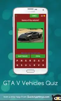 GTA V Vehicles Quiz Screen Shot 2