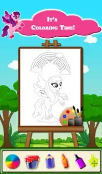 Baby Pony Kids Coloring Book Screen Shot 8