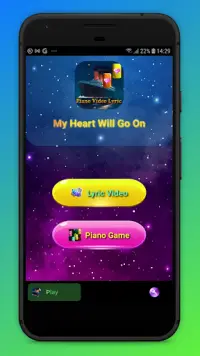 mijn hart zal gaan op piano lyrisch spel Screen Shot 0