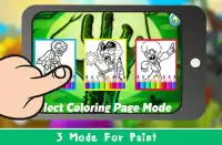 Colors Zombie and Plant Cartoon vs Paint Screen Shot 1