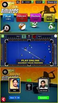 8 Ball Real Pool Billiard: Multiplayer Online Game Screen Shot 1