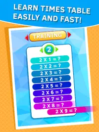 Learn times tables games free Screen Shot 0