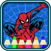 spider of man coloring super heroes fans