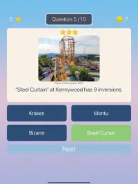 Roller Coaster Quiz Screen Shot 8