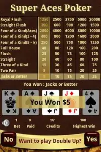Super Aces Poker Screen Shot 1