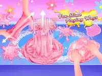 Pink Kitty Makeup Slime Screen Shot 3