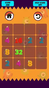 Monster 2048 Puzzle Screen Shot 1