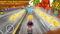 Star Motorbike Highway Attack  Race free game Screen Shot 0