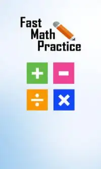 Fast Math Practice: Mental Arithmetic Screen Shot 0