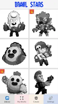 Brawl Stars Pixel Art Color Screen Shot 1