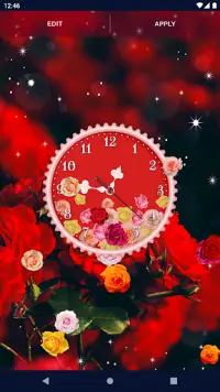 Rose Clock 4K Live Wallpaper Screen Shot 5