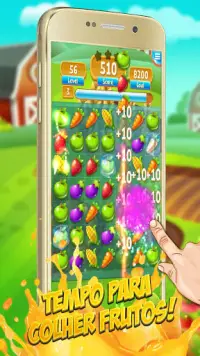 Ligação de frutas esmagar mania: jogo livre 3 jogo Screen Shot 4