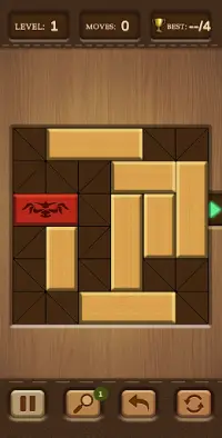 Unblock Wood Puzzle - Slide Red Block Free Games Screen Shot 5