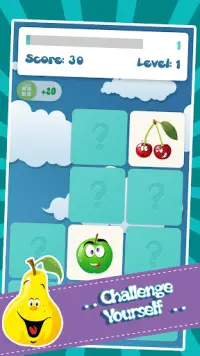 Jogo de Memória de Frutas Screen Shot 4
