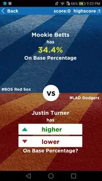 Baseball Trivia : Higher or Lower Game Edition Screen Shot 3