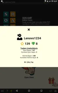 Son Harf | Kelime Türetme Oyunu Screen Shot 14