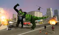 Angry Gorilla Fighting Dinosaur Destruction 2021 Screen Shot 3