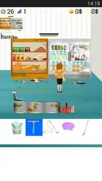 supermarket cleaning game Screen Shot 0
