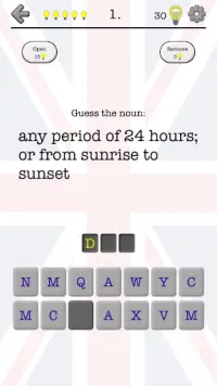 100 Most Common English Nouns - Definition Quiz Screen Shot 2