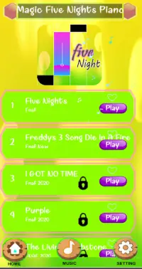 Magic Five Nights 🎶 Music Piano Game Screen Shot 0