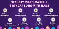 Birthday Video Maker App : Birthday Song With Name Screen Shot 0