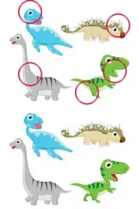 Find Difference Dinosaur Game Screen Shot 5