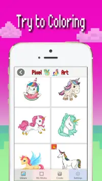 Unicorn color by number: Pixel art coloring 2019 Screen Shot 2