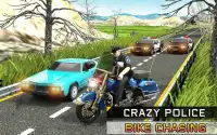 شرطي شرطة الدراجة مطاردة الطريق دراجة نارية حيلة Screen Shot 7