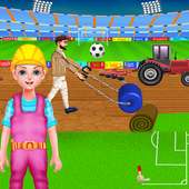 Build a Sports Stadium: Cricket Football Builder
