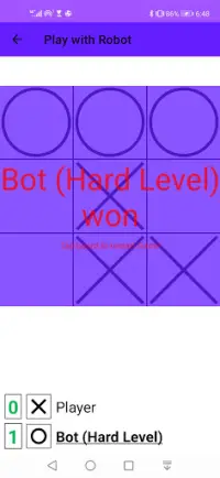 Tic Tac Toe Multiplayer Difficulty Level Game Screen Shot 4