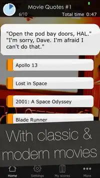 Movie Quotes Game - Quiz App Screen Shot 7