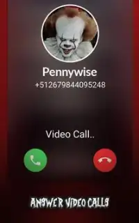 Pennywise Clown Video Call Simulator Screen Shot 1