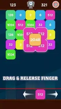 Merger 2048 - Shoot Block Puzzle Screen Shot 1