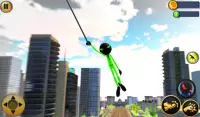 Super Stickman Green Rope Hero: Crime City Screen Shot 6