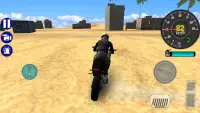 Police Motorbike Desert City Screen Shot 2