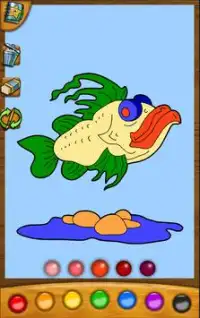 Baby coloring apps: the fishes Screen Shot 1