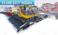 xe tải tuyết thành phố: máy xúc tuyết cày trò chơi Screen Shot 0