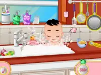 game Baby bath in the Kitchen Screen Shot 2